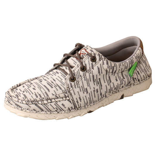 Allen's Bootery women's Zero-X eco-friendly casual shoe in white and grey with sustainable ecoTWX upper and bamboo laces