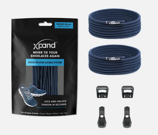 Xpand Laces  Quick Release Navy Blue