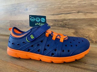 Big Kid's Made2Play Phibian Water Shoe Navy/Orange