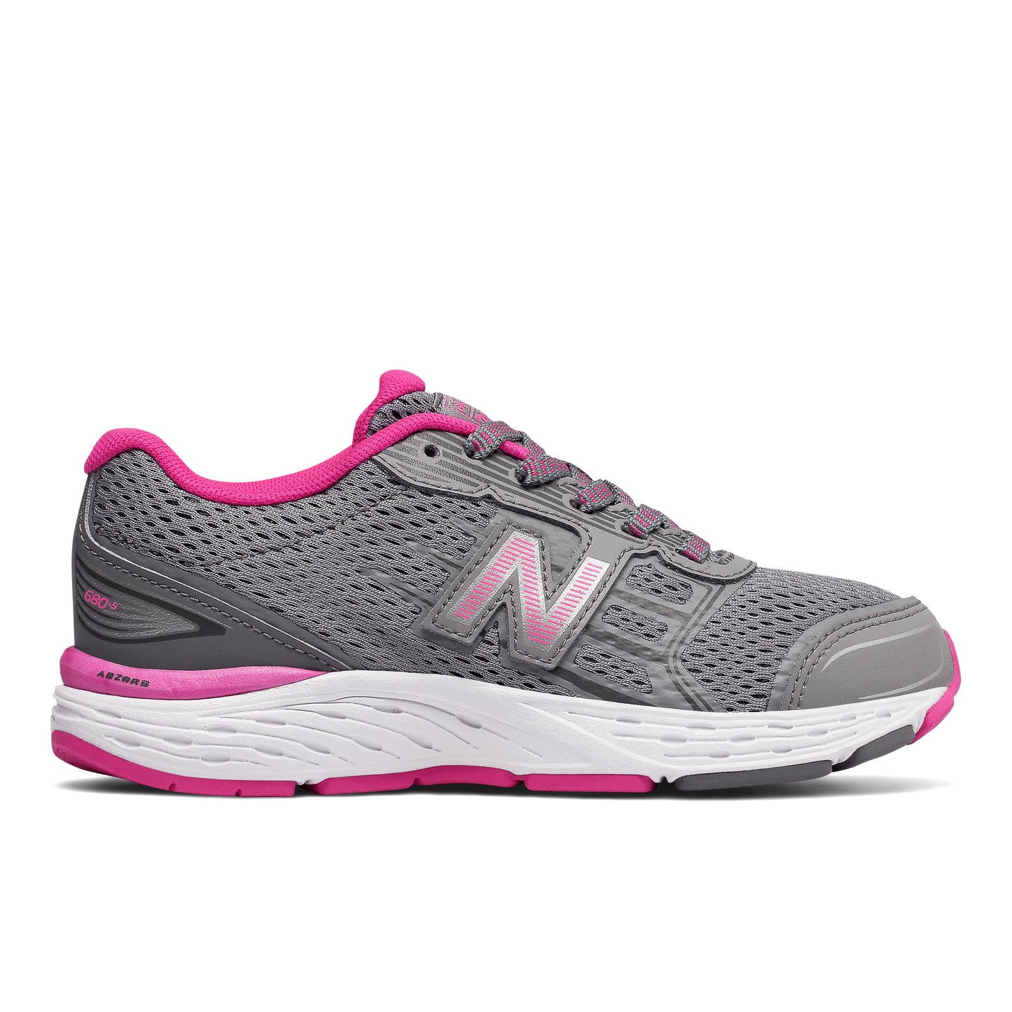 Big Kid's  680v3 GREY/PINK