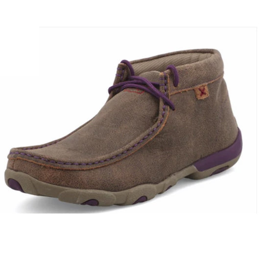 WDM0015  Chukka Driving Moc - Bomber/Purple