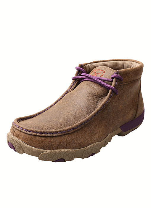 WDM0015  Chukka Driving Moc - Bomber/Purple